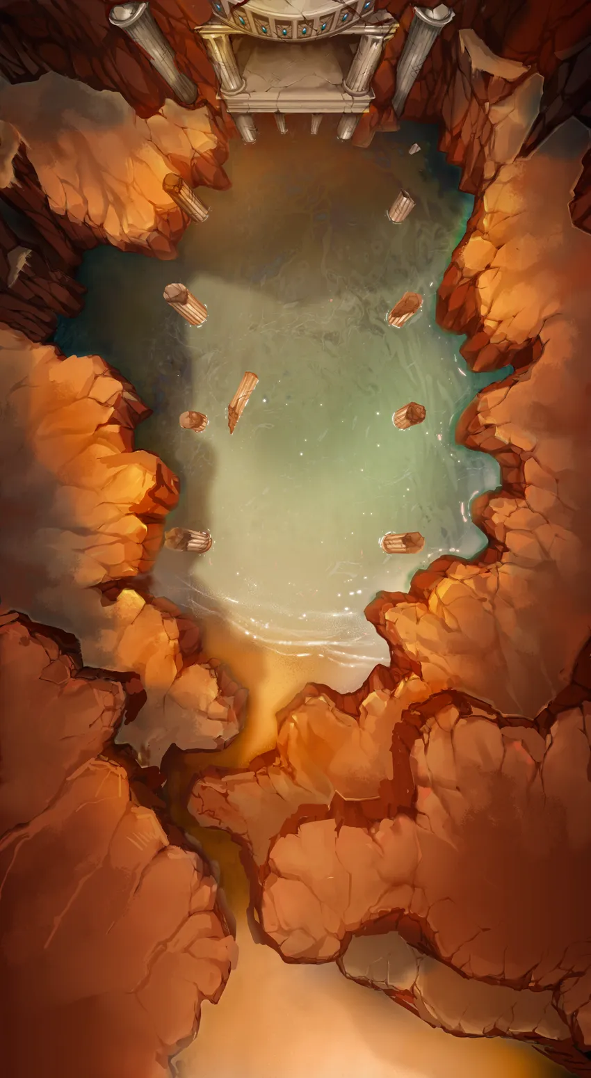 Blue Dragon Lair map, Flooded Temple variant thumbnail