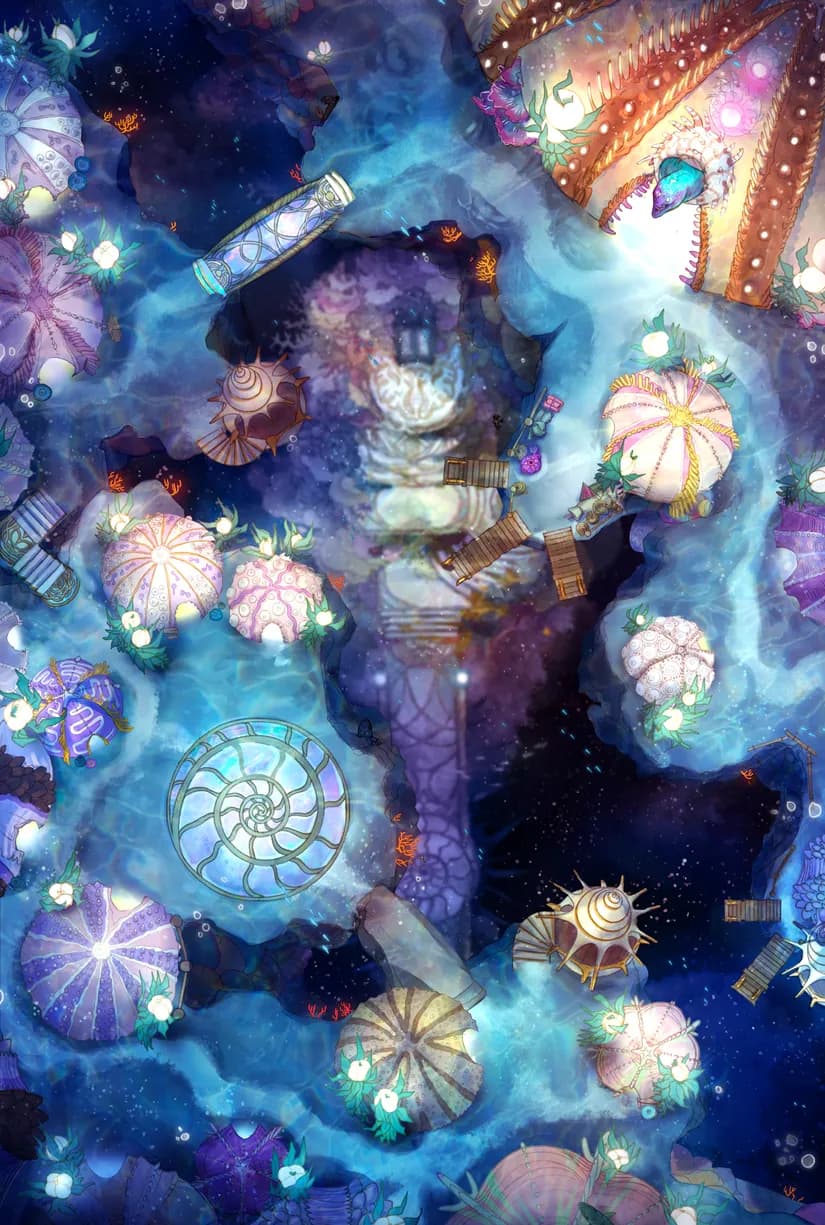 Merfolk Marina map, Coral Throne variant