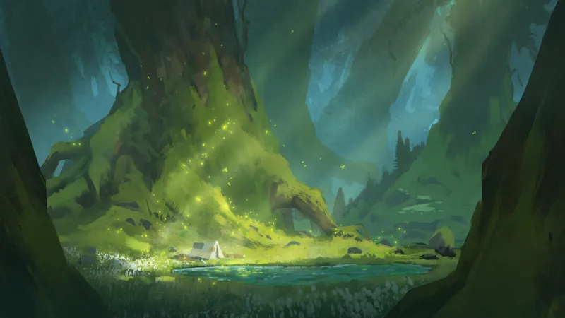 Overgrown Magic Forest map, Original Camp Day variant