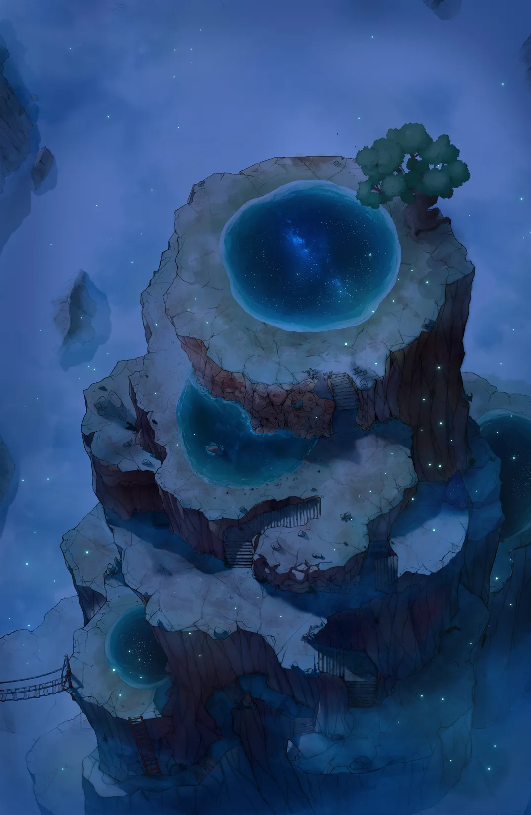 Mountaintop Observatory map, Regular Pond Night variant thumbnail