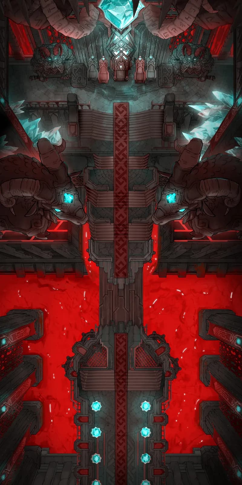 Dwarven Throne Hall map, Blood Palace variant