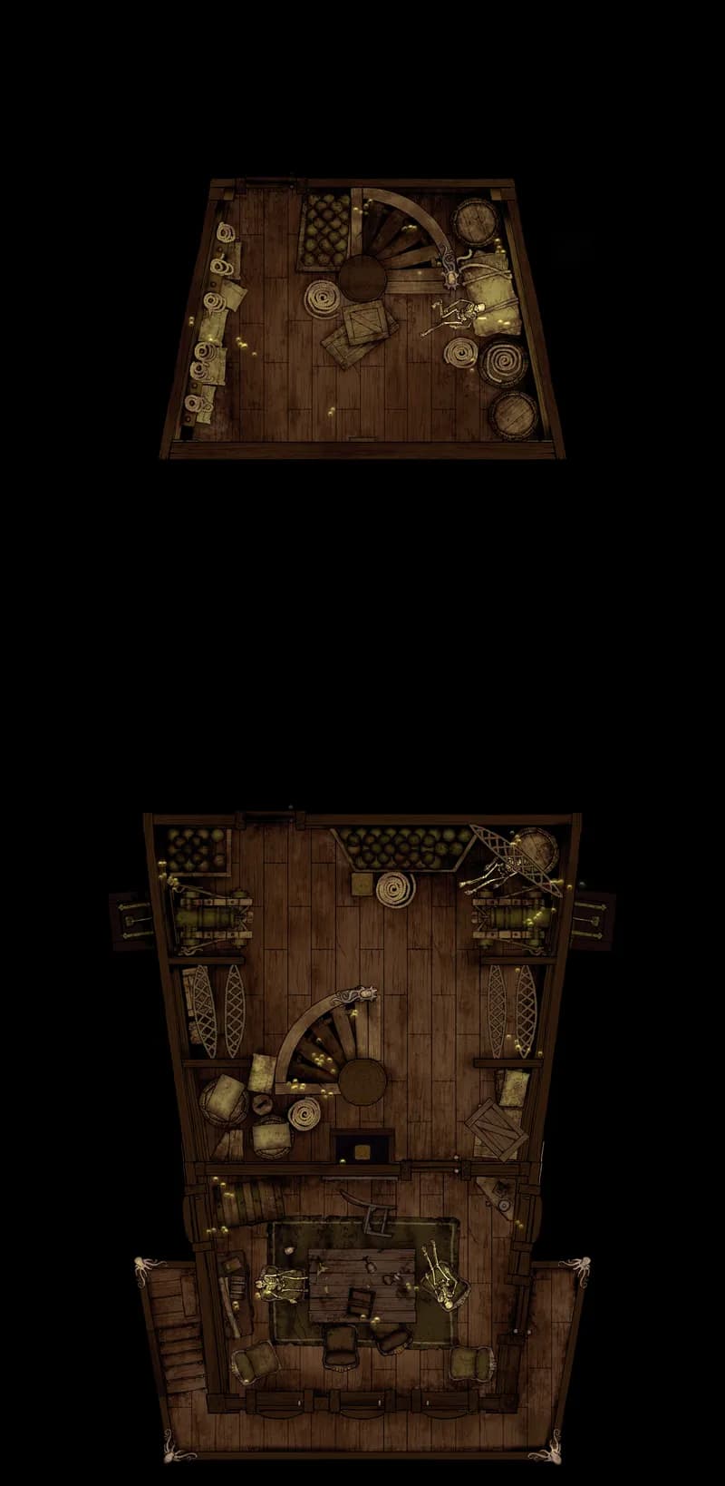 Haunted Ghost Ship Interior map, Golden Glow Upper Deck variant thumbnail