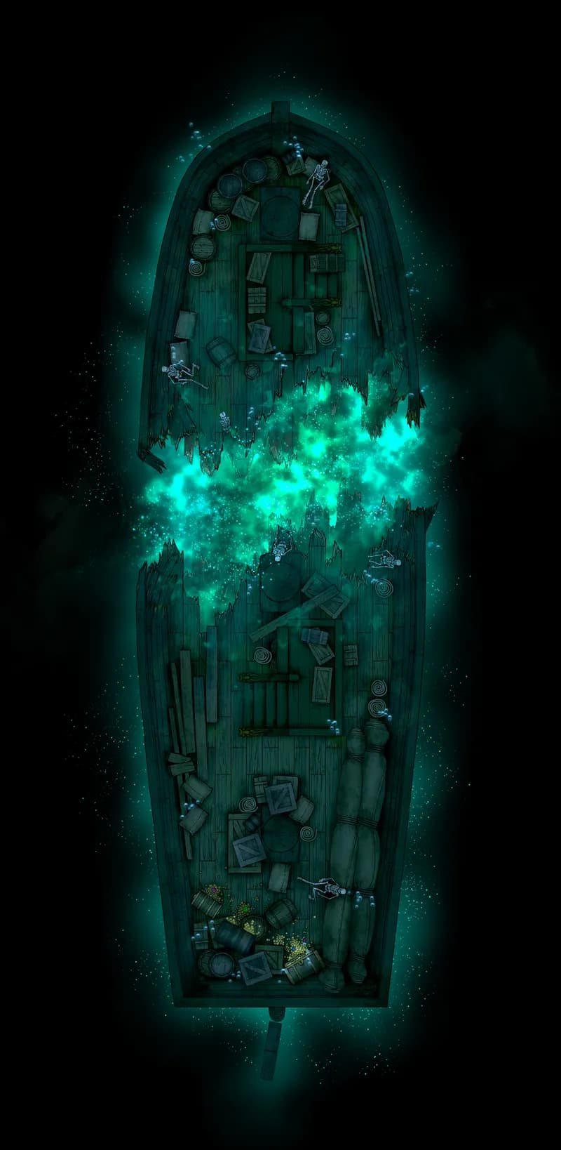 Haunted Ghost Ship Interior map, Original Lower Deck variant thumbnail