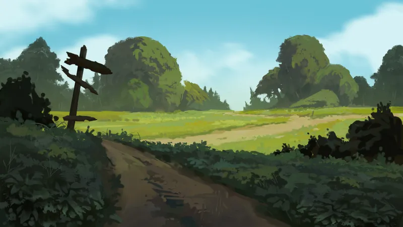 Dark Woods Edge map, Serene Trail Day variant