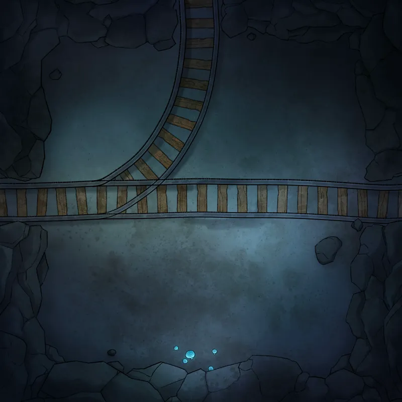 Modular Caves map, Mines Mine Tracks 09 variant thumbnail
