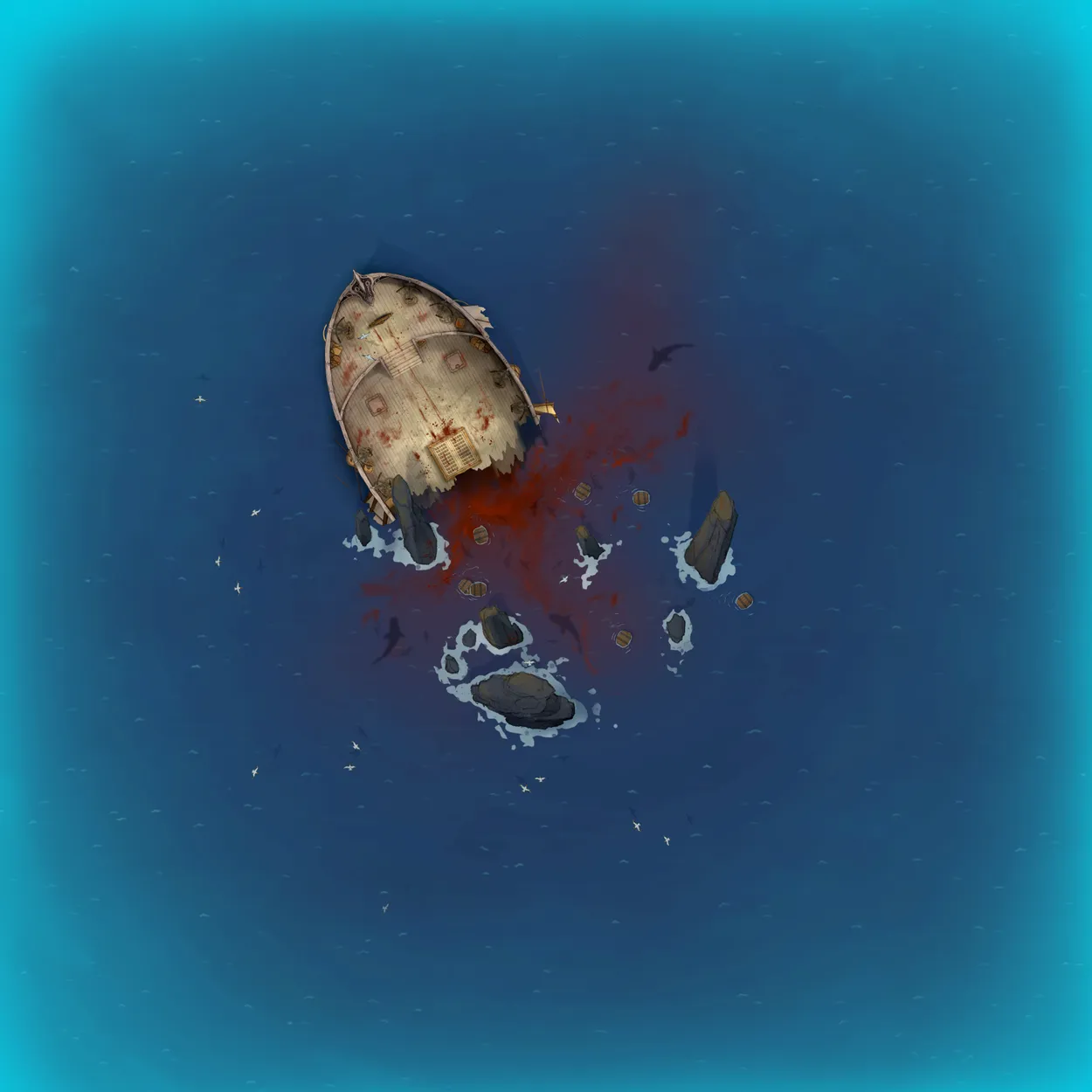 Open Ocean map, Shark Attack variant thumbnail