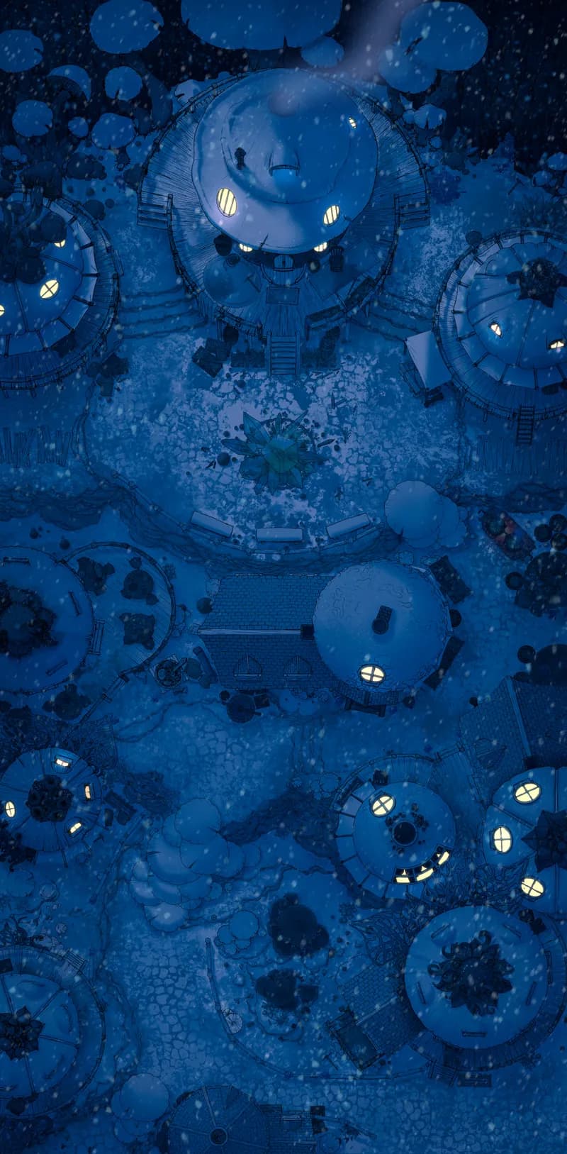 Gnome City Centre map, Winter Night variant thumbnail