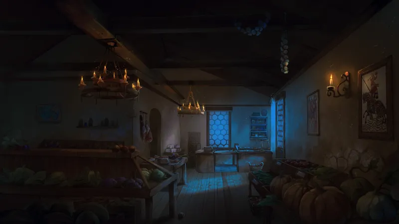 Gentle Village Greengrocer map, Night Lights variant