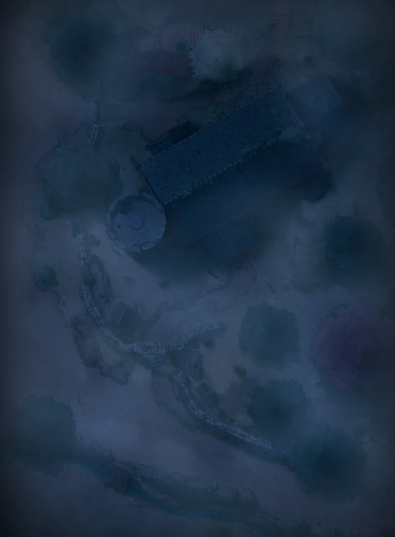 Peaceful Village Church map, Fog Night variant thumbnail