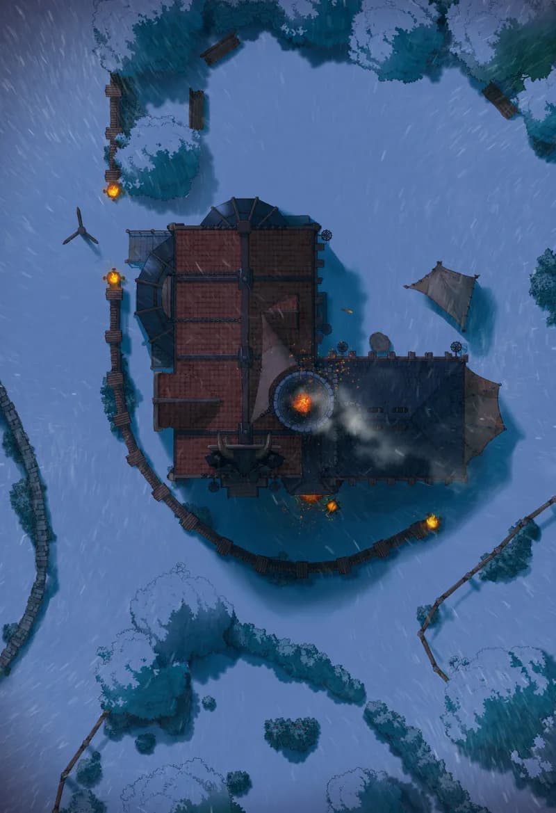 Village Blacksmith map, Winter Night variant thumbnail