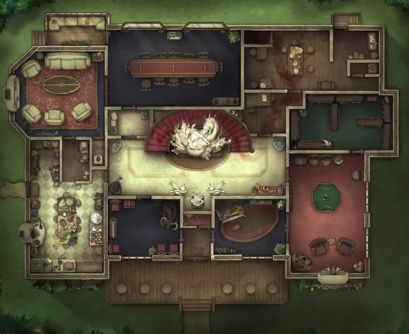 Grand Hunter's House map, Ground Floor Murder variant
