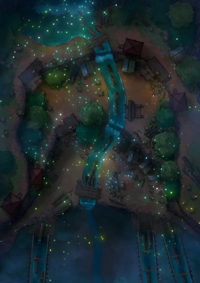 Mountain Logging Camp map, Fireflies variant thumbnail