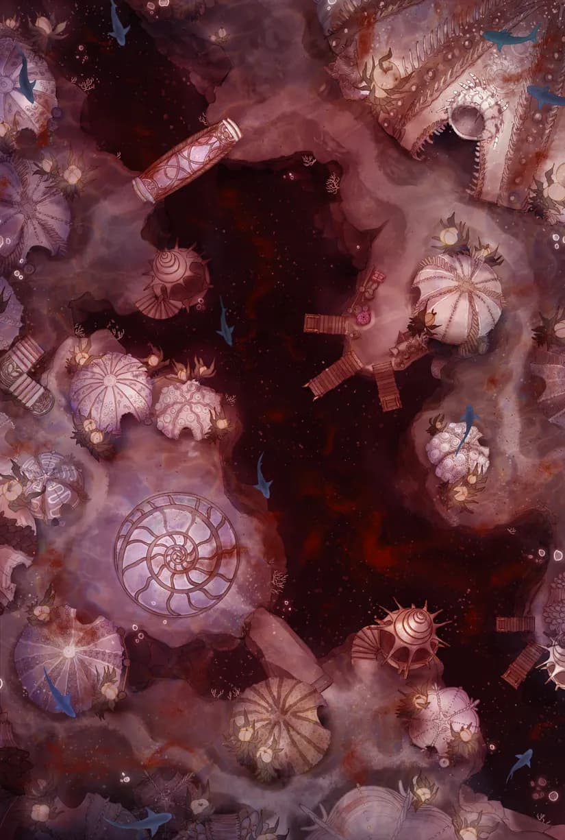 Merfolk Marina map, Shark Infested variant thumbnail