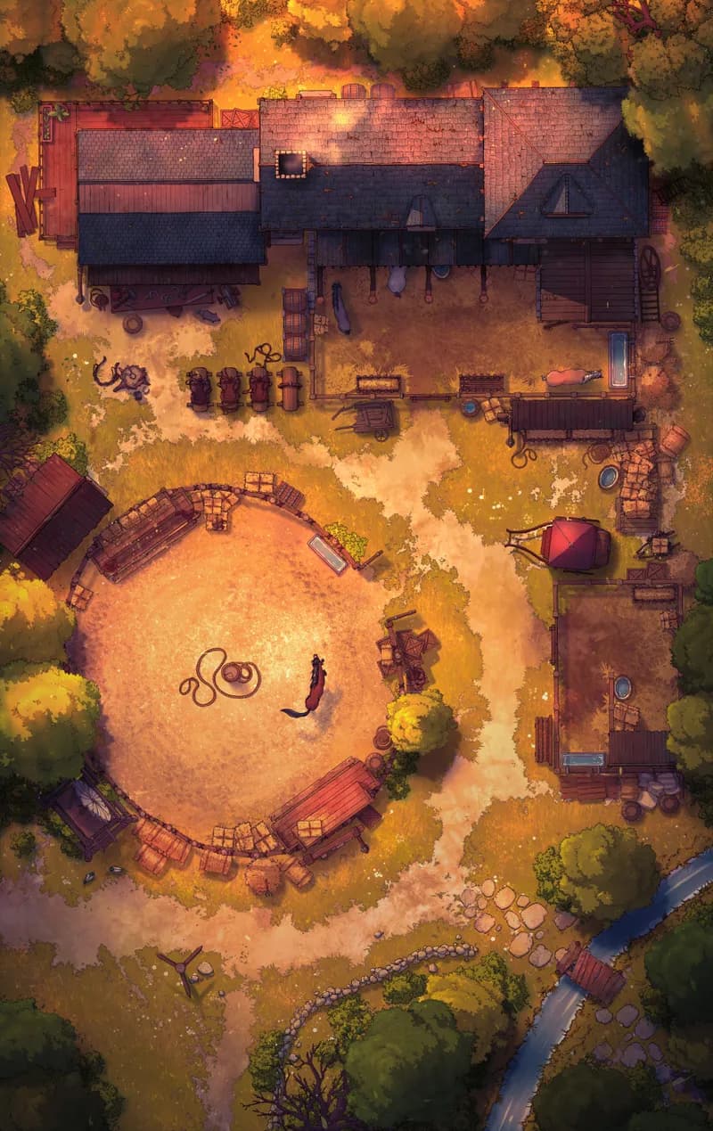 Pastoral Village Stables map, Sunset variant thumbnail