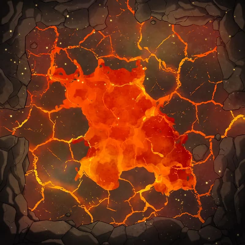 Modular Caves map, Lava Mines Cracked variant thumbnail