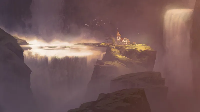 Wonderful Wizard Waterfall map, Sunset variant