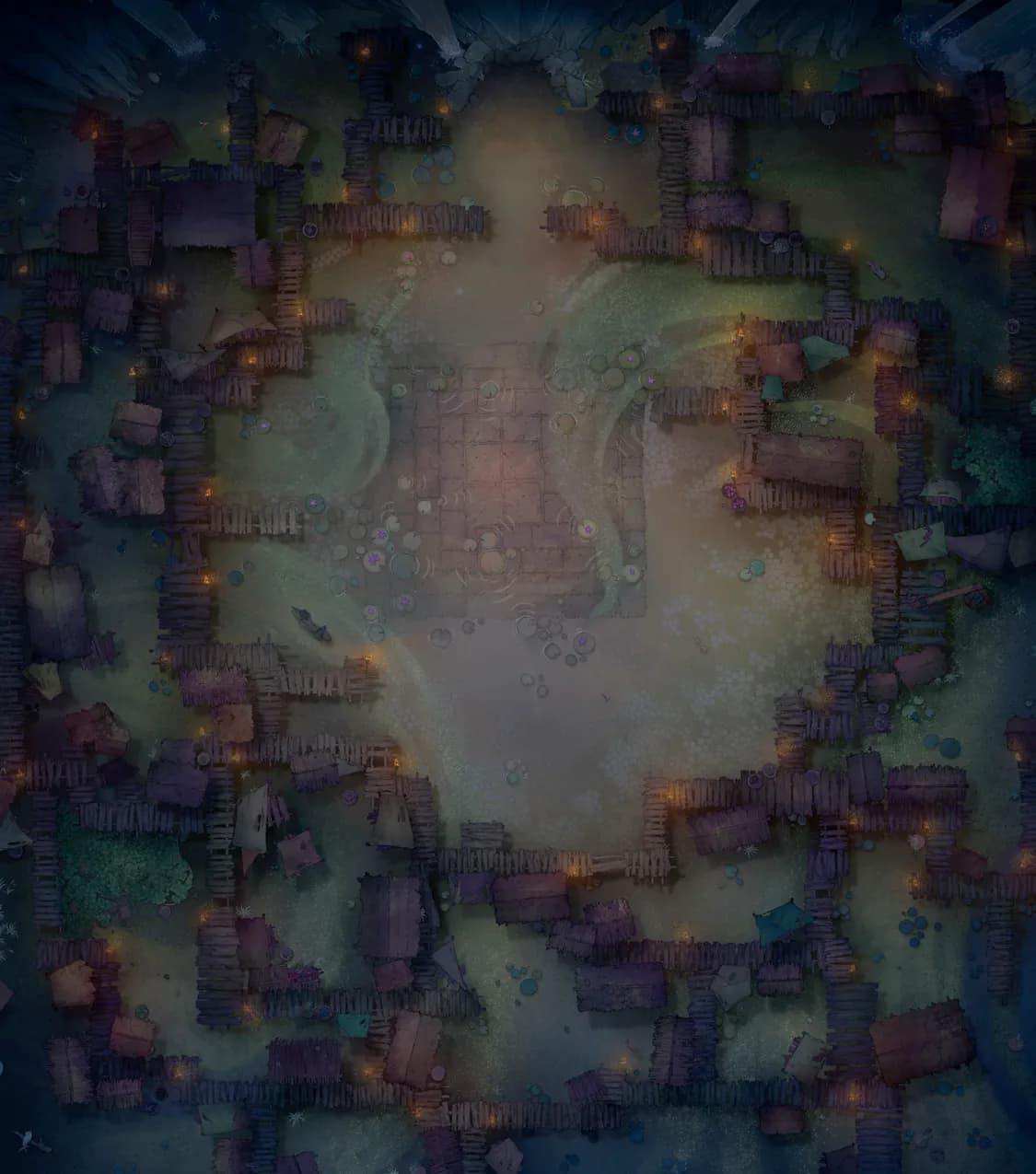 Bullywug Swamp map, Submerged Platform Night variant thumbnail