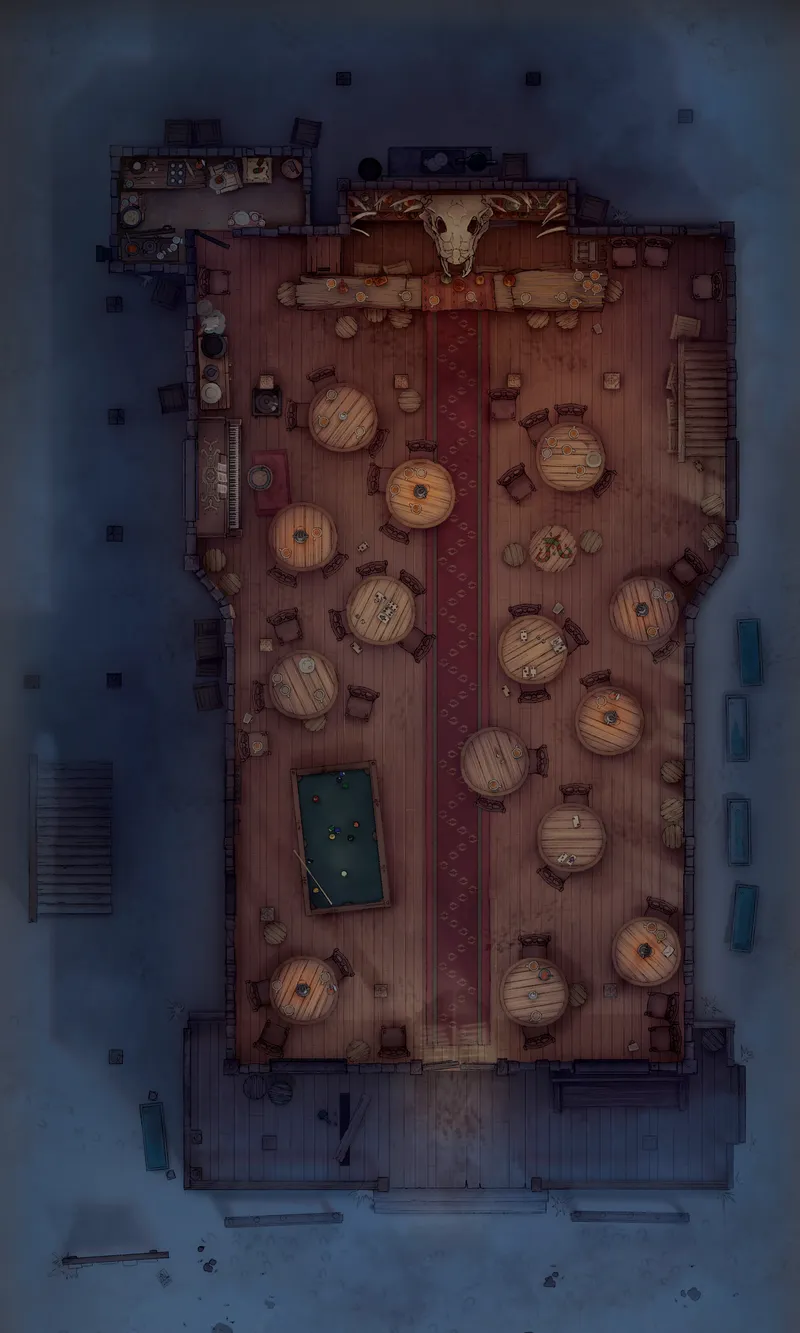 Wild West Saloon map, Ground Floor Original Night variant thumbnail