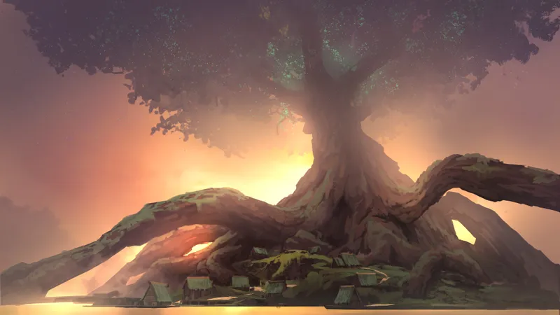 Yggdrasil Village map, Sunset variant