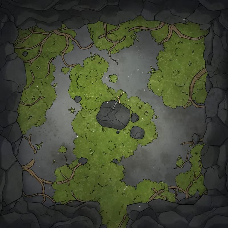 Modular Caves map, Ruins Sword In The Stone variant thumbnail