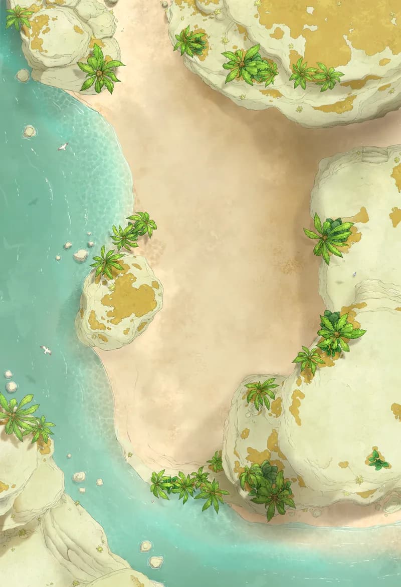 Beachside Bazaar map, Desert Island variant thumbnail