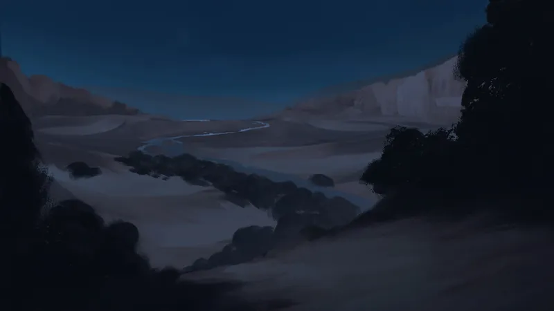 Adventurer's Guildhall map, Natural Desert Night variant