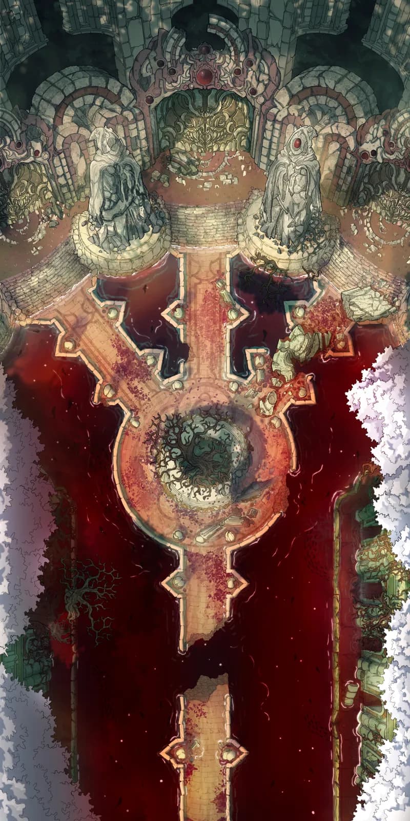 Flooded Fey Ruins map, Blood Temple variant thumbnail
