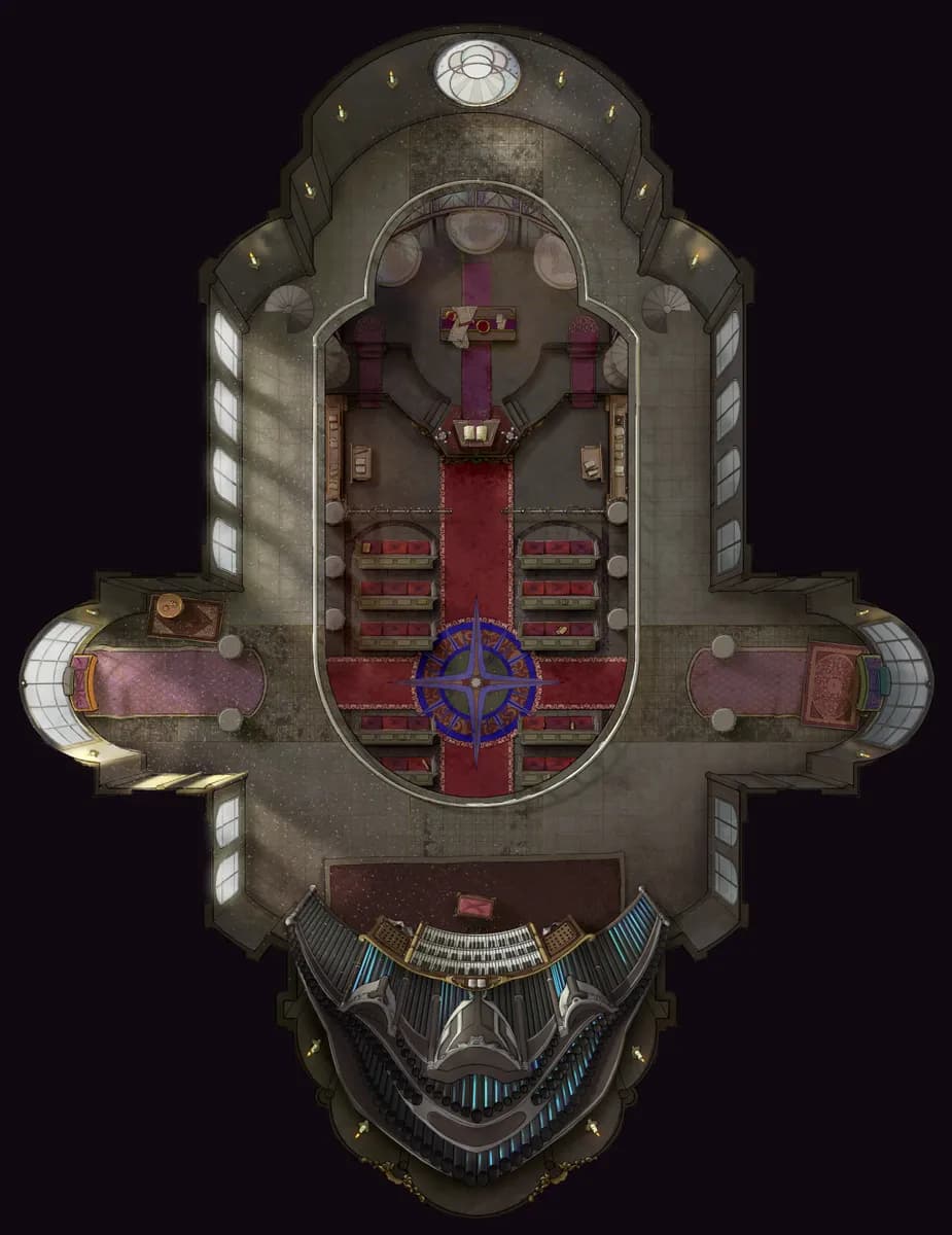 Solar Cathedral map, Dark Church Top Floor variant thumbnail