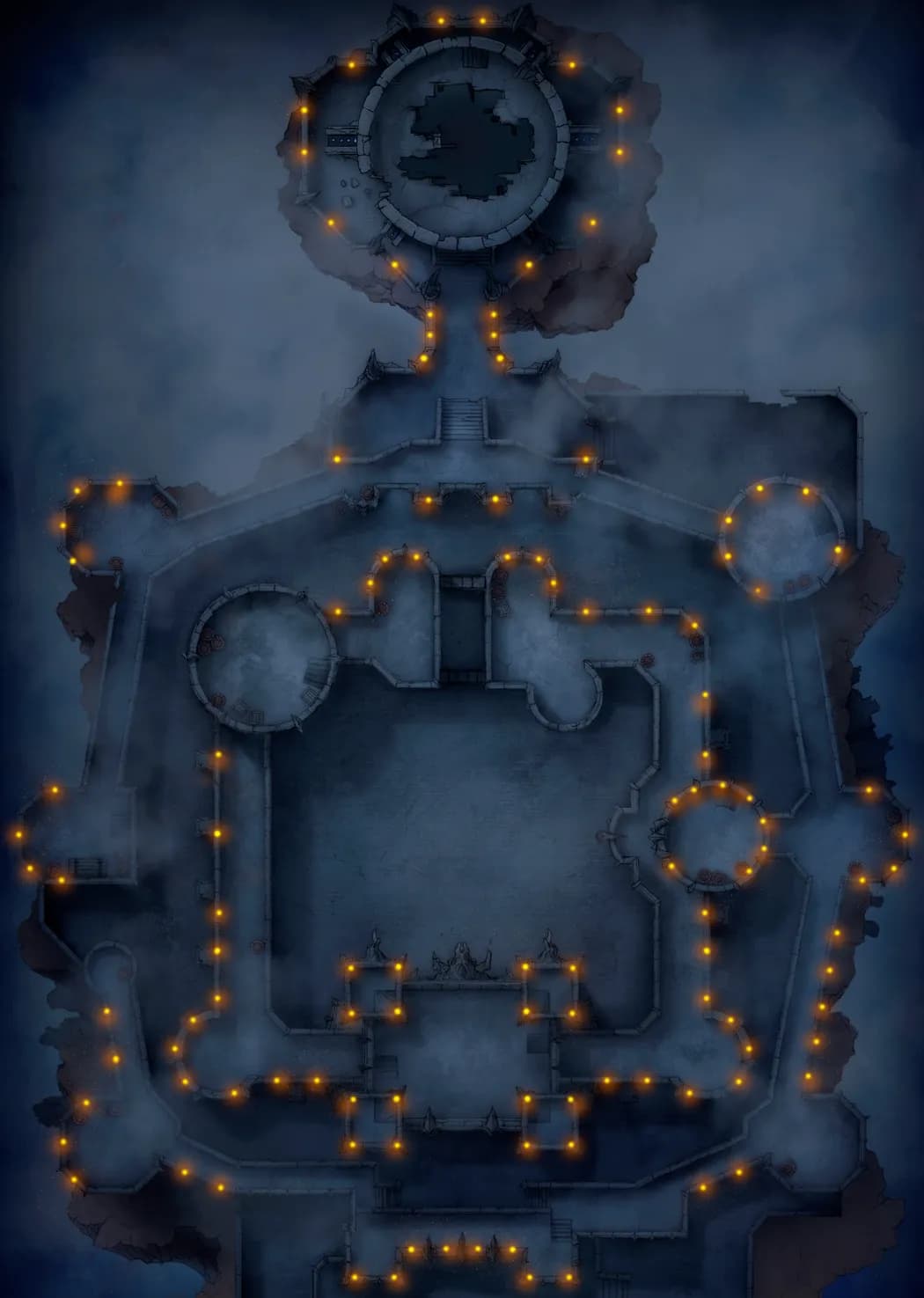 Shadowfell Fortress Interior map, Sky Fort Night variant thumbnail