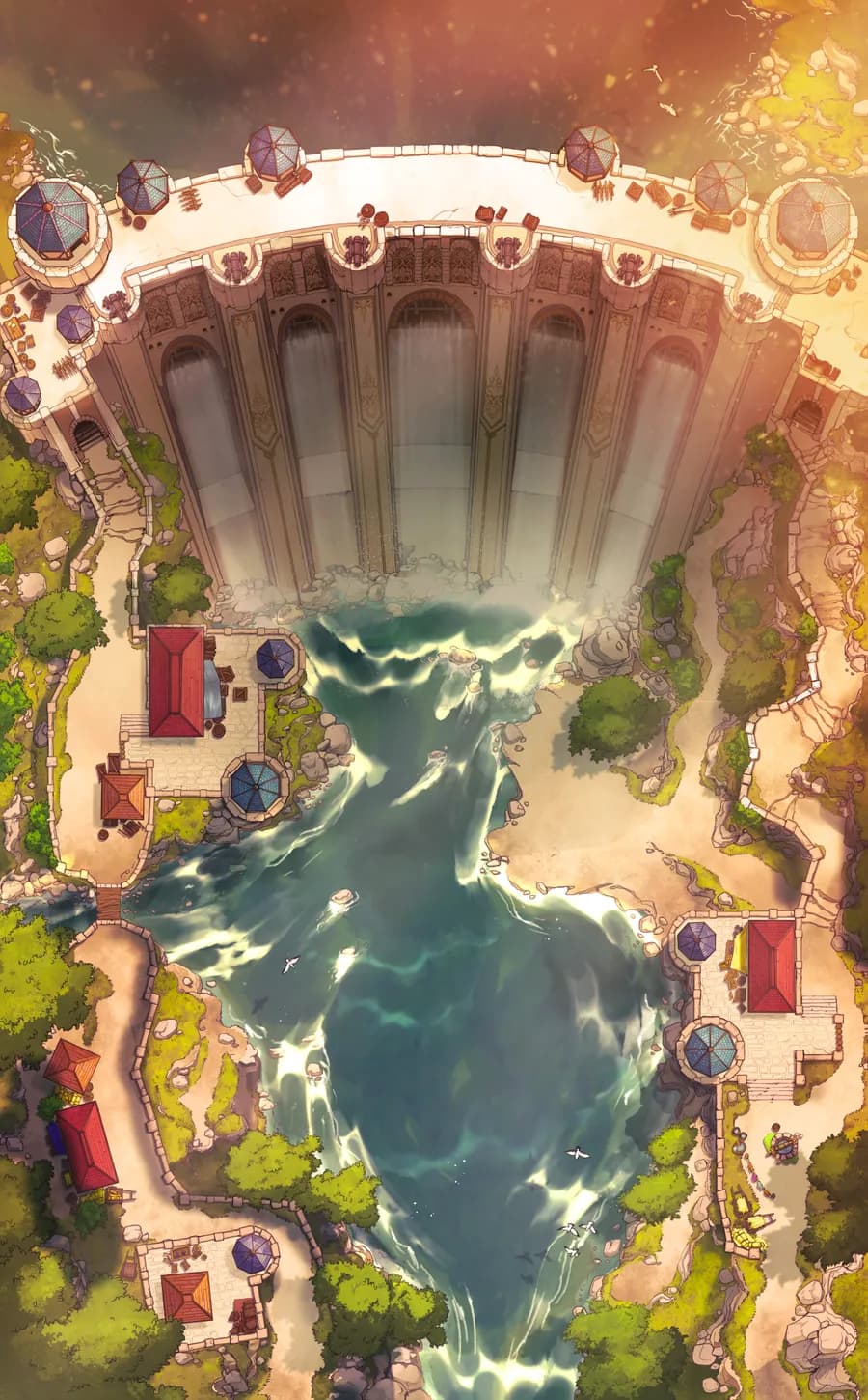 Fortified Dam map, Sunset variant thumbnail