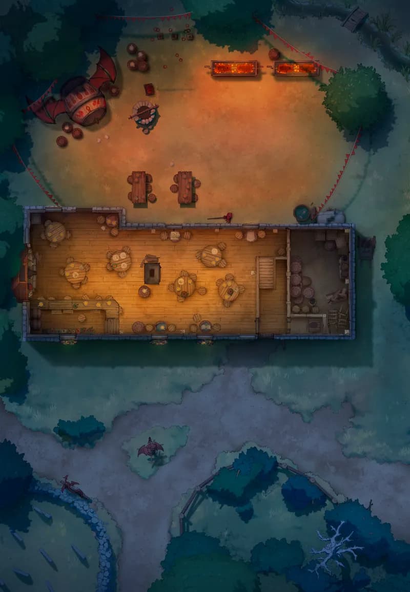 Ages of the Vale: Inn map, Indoors Dragon Festival Night variant thumbnail