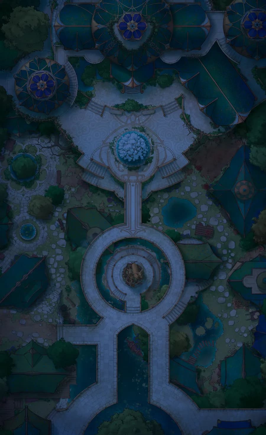 Elven City Center map, Original Night variant thumbnail