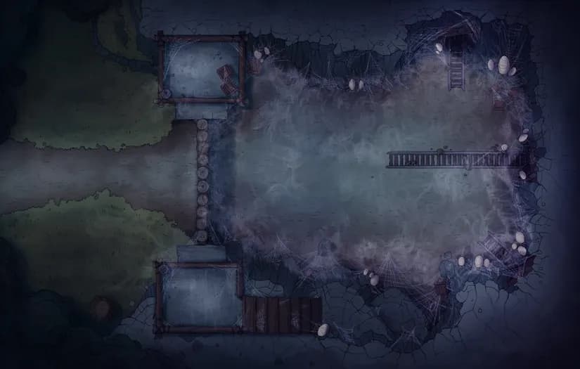 Abandoned Mine Entrance map, Spider Web Night variant thumbnail
