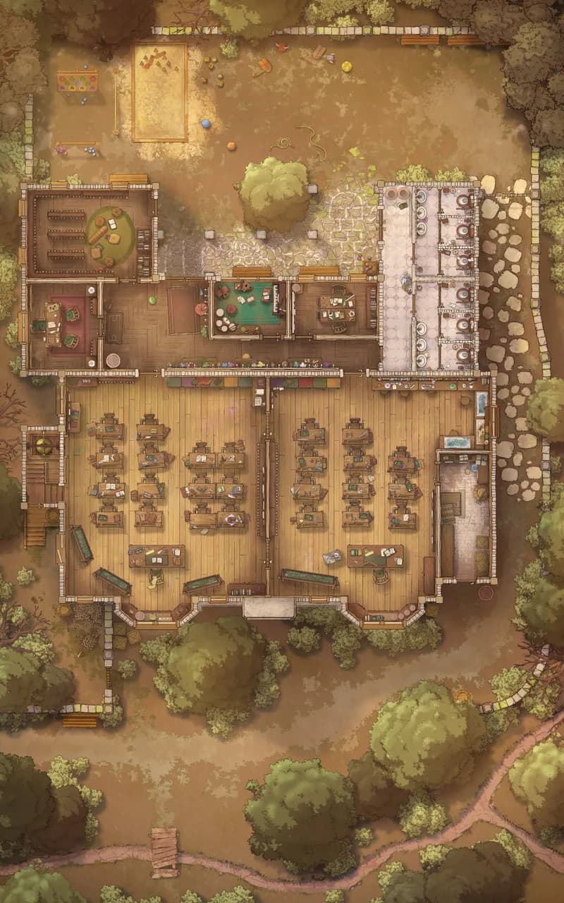 Quaint Village School map, Drought variant thumbnail