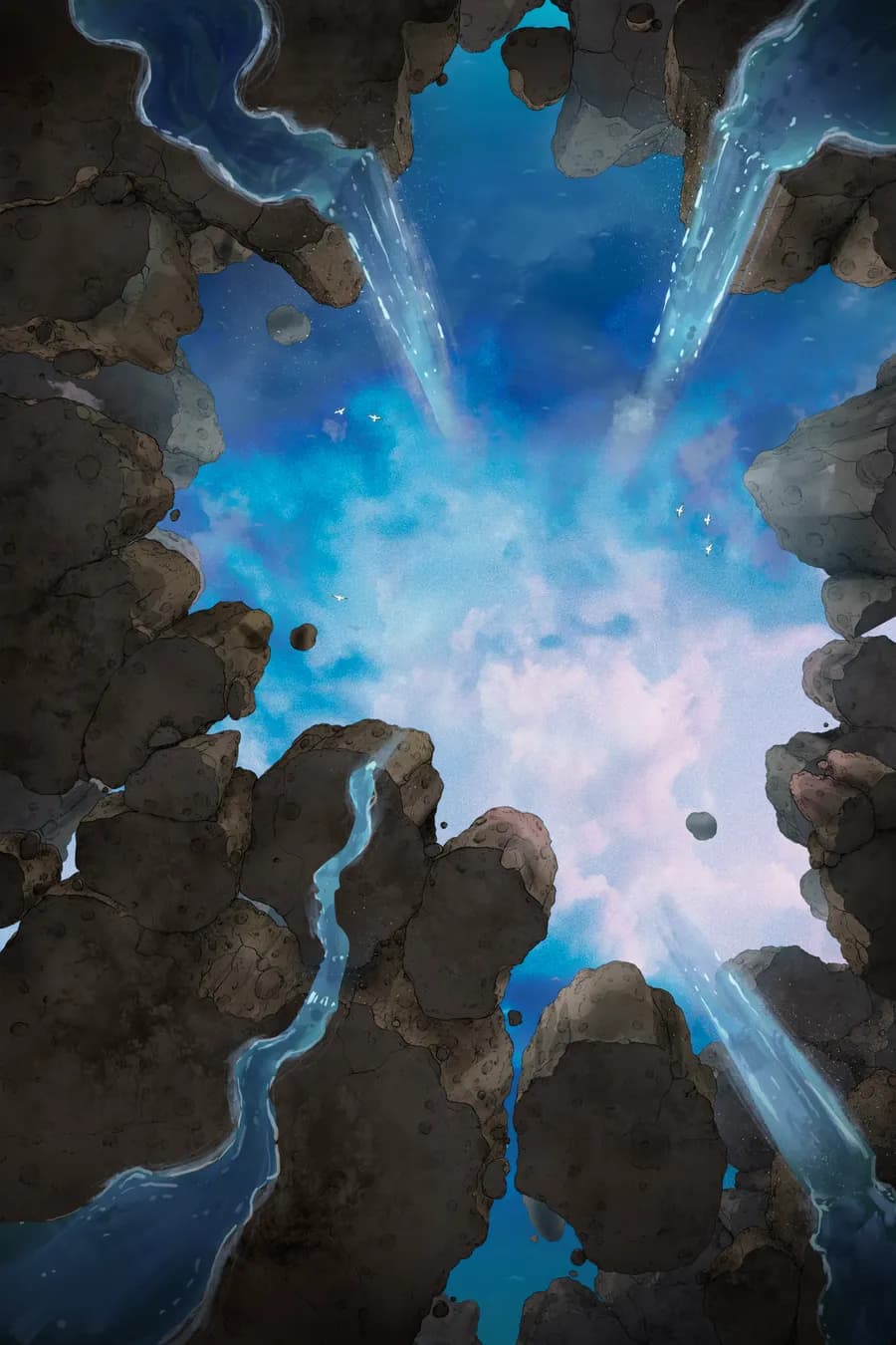 Void Dragon Lair map, Floating Islands Waterfalls variant thumbnail
