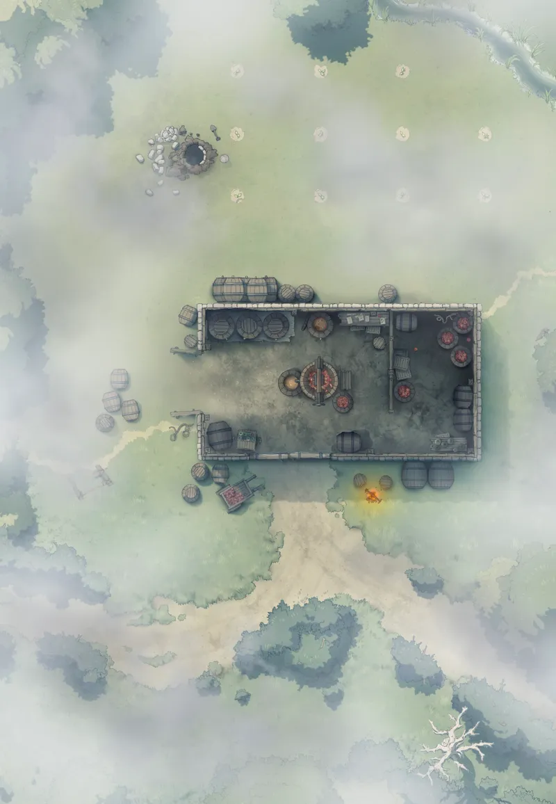 Ages of the Vale: Apple Press map, Indoors Fog variant