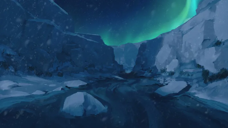 Medusa's Wake map, Winter Natural Night variant