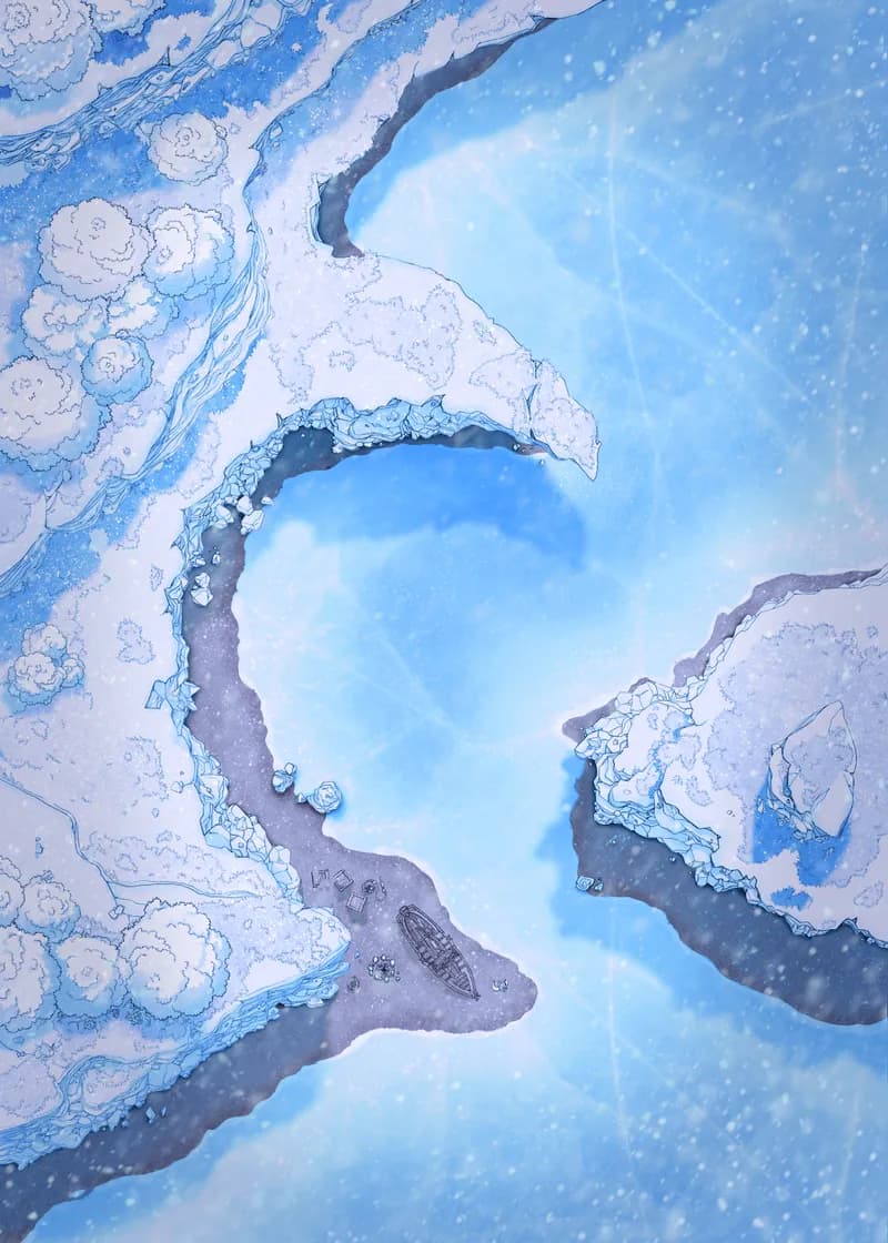 Beachside Cliff map, Winter Day variant thumbnail