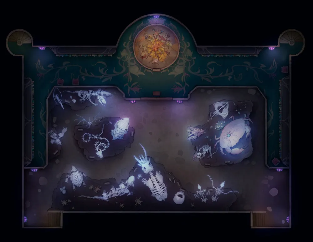 Great Library map, B3 Bestiary Room Night variant thumbnail