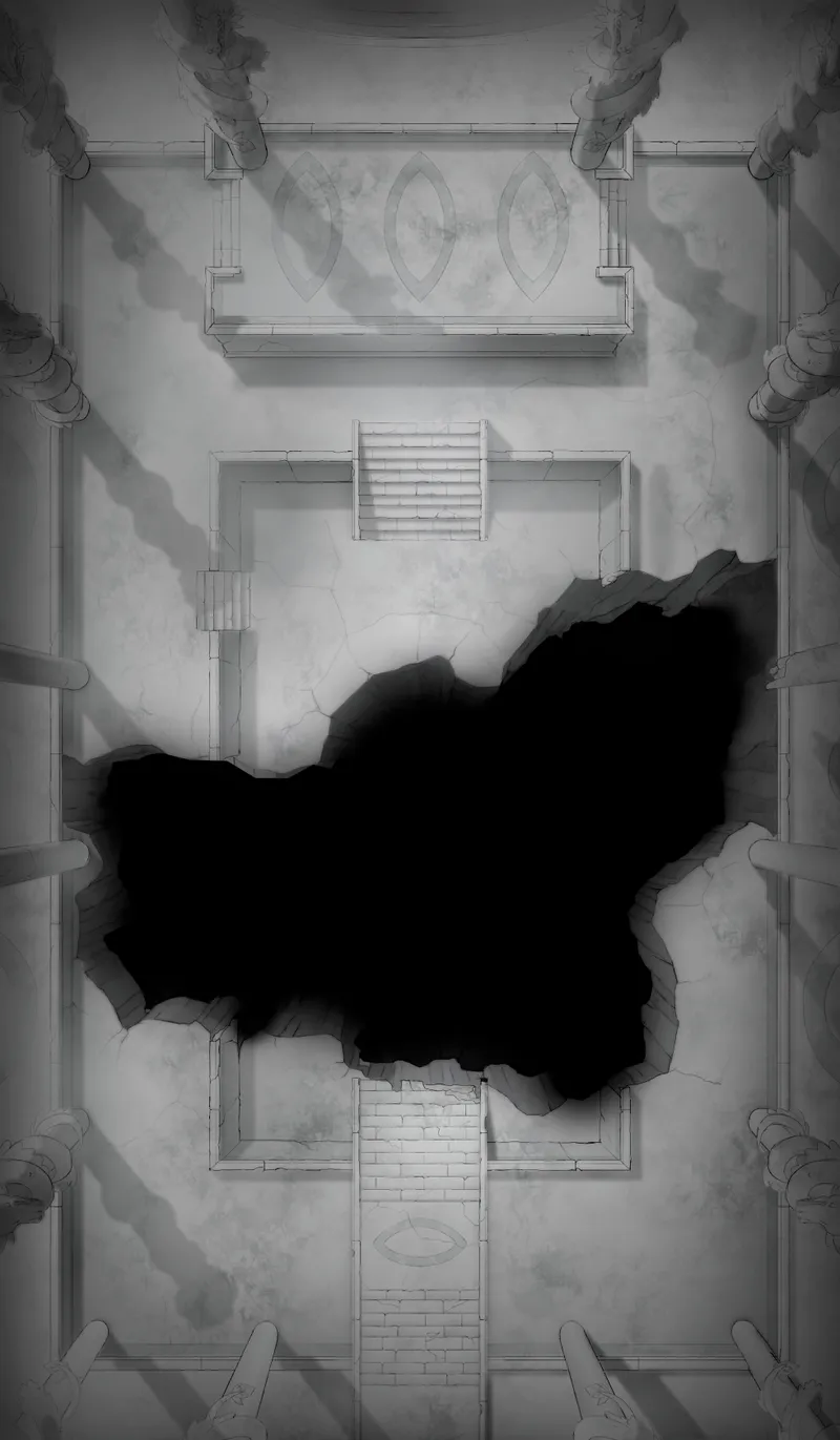 Ruined Courtyard map, Darkness variant thumbnail