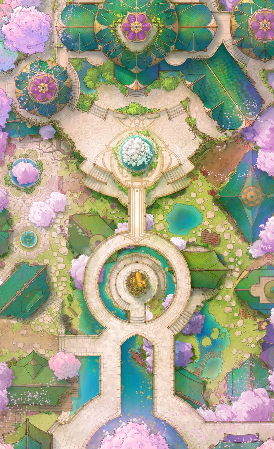 Elven City Center map, Spring variant thumbnail