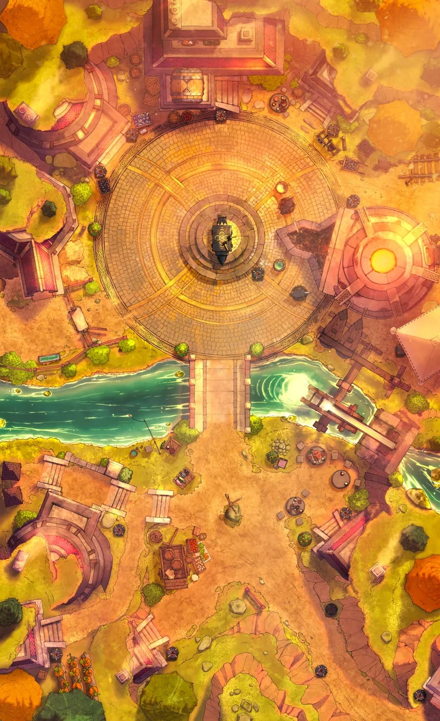 Overground Dwarven City Center map, Sunset variant thumbnail