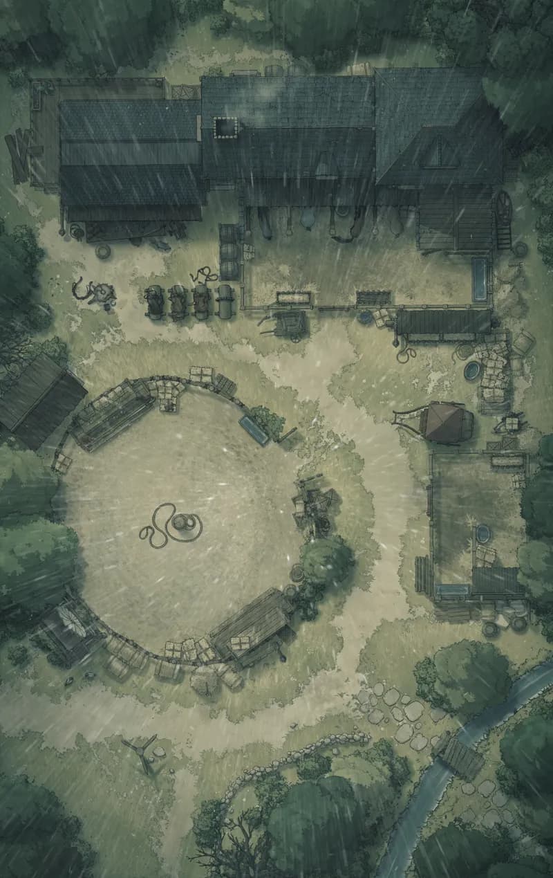 Pastoral Village Stables map, Rain variant thumbnail