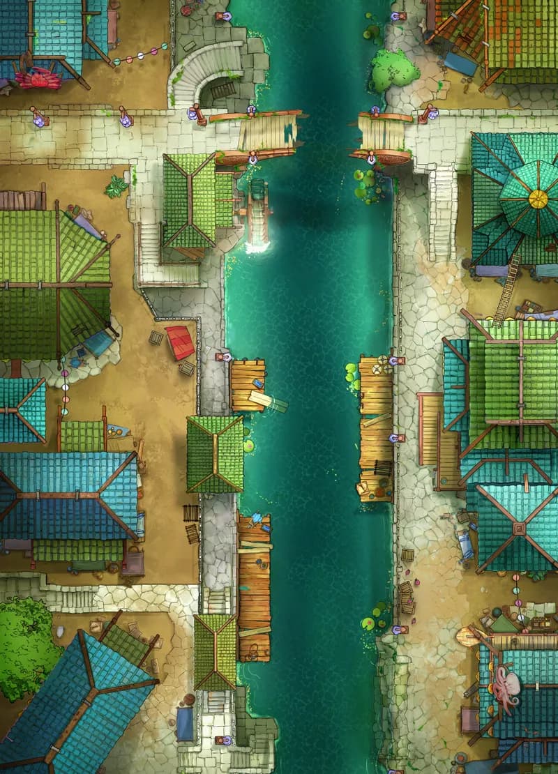 Floating Market map, Broken Bridge No Boats variant thumbnail