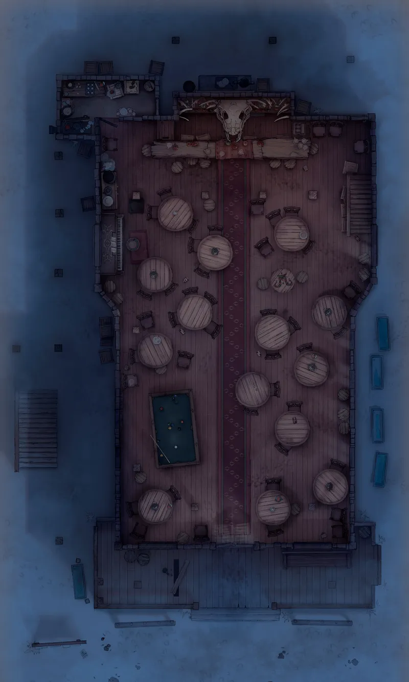 Wild West Saloon map, Ground Floor Silent Night variant thumbnail