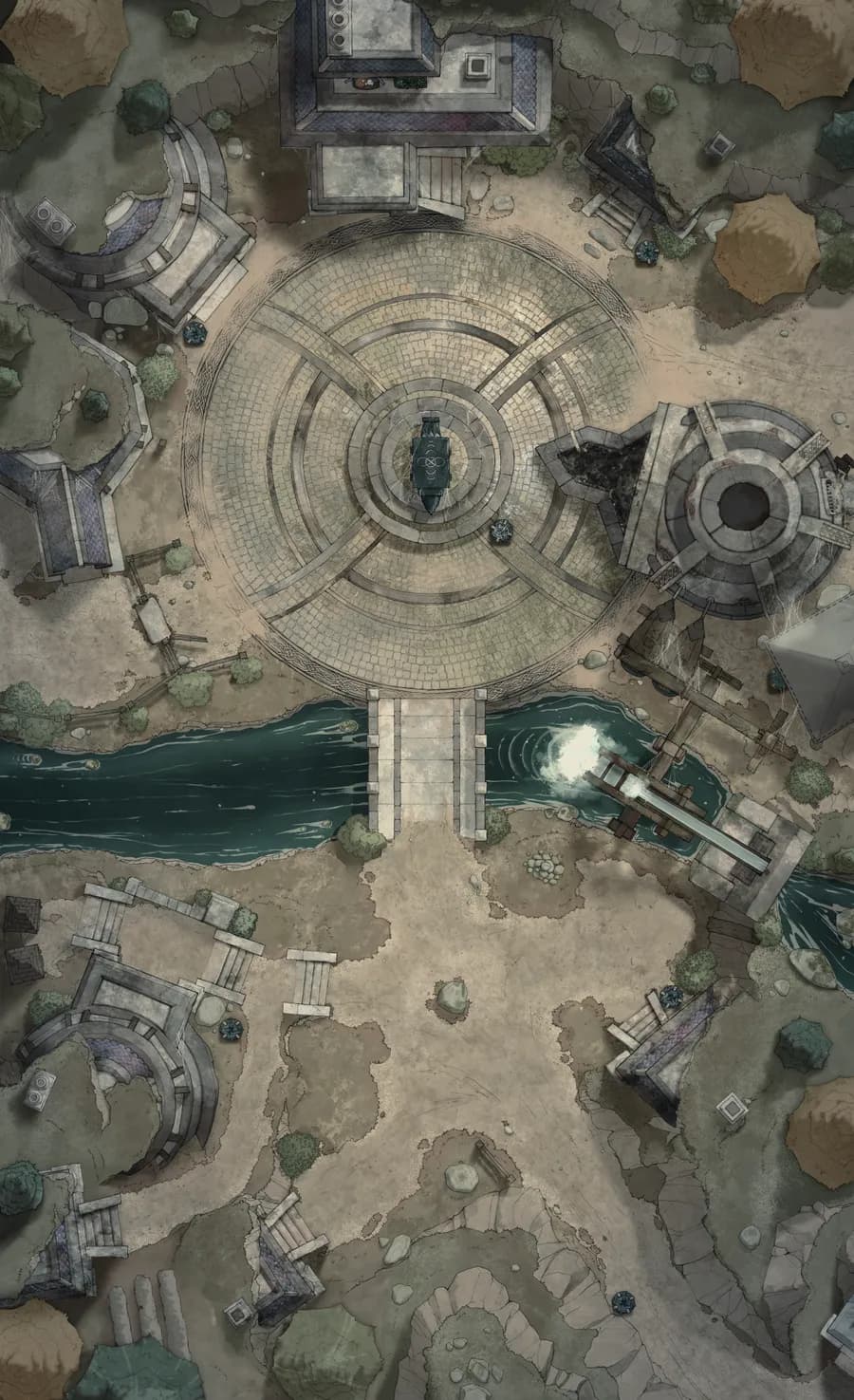 Overground Dwarven City Center map, Abandoned variant thumbnail