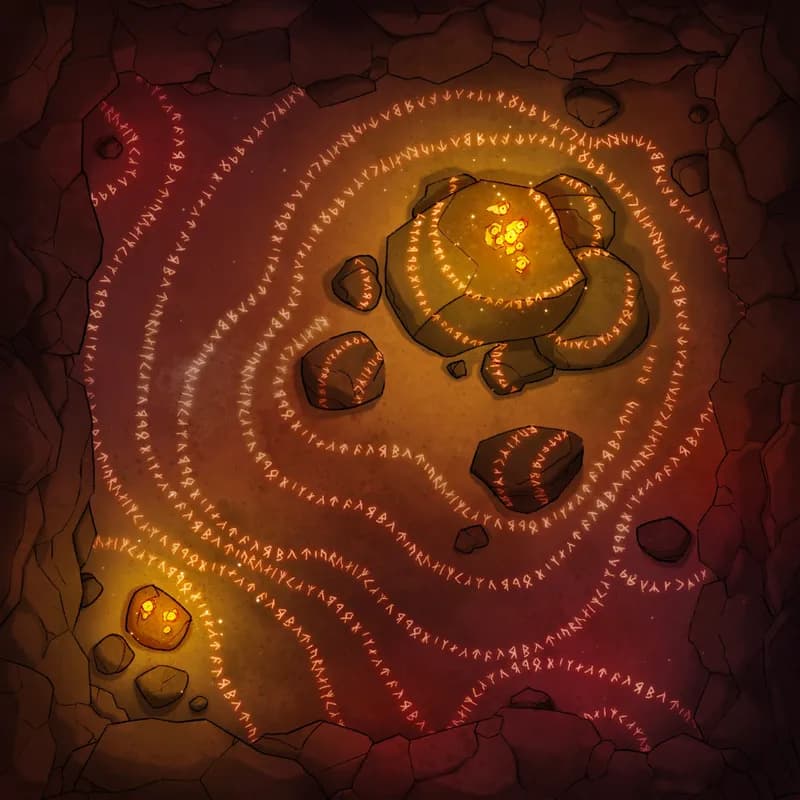 Modular Caves map, Ruins Runic Stones Orange variant thumbnail