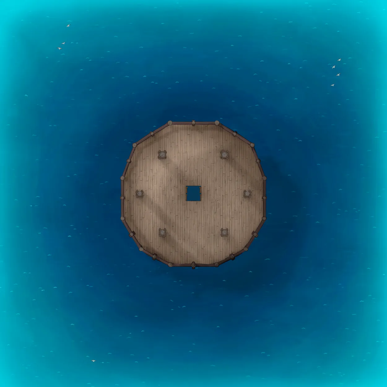 Open Ocean map, Big Outpost No Spikes Day variant thumbnail