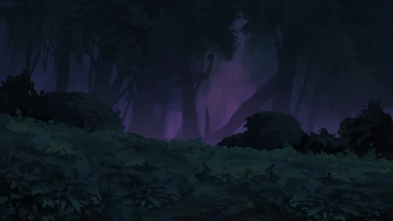 Dark Woods Edge map, Woods Entrance Night variant