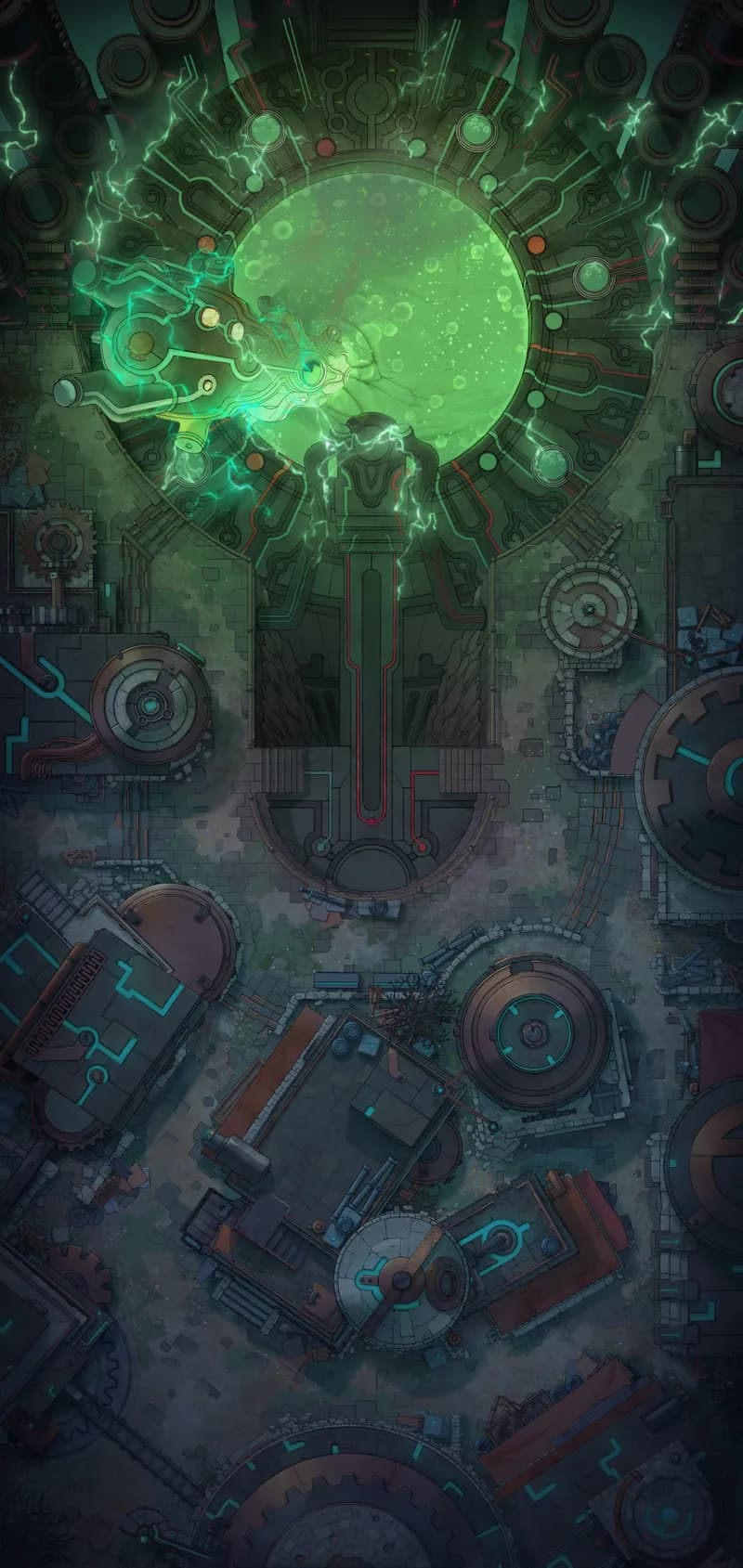 Warforged City Centre map, Fallen Totem Night variant thumbnail